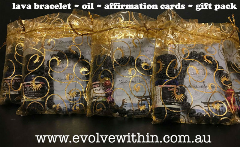 Affirmation Cards with Lava Bracelet & Oil